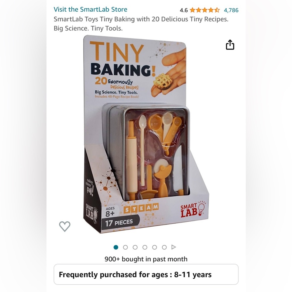 SmartLab Toys Tiny Baking with 20 Delicious Tiny Recipes.